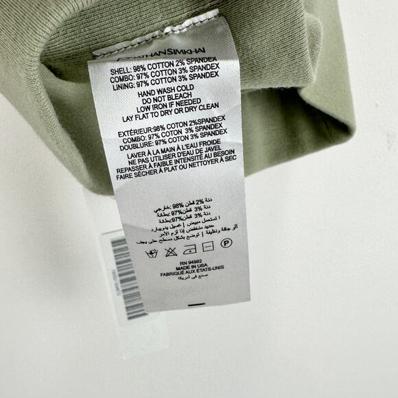 Jonathan Simkhai Matching Set Waffle Knit Loungewear Athleisure Green XS NWT - Picture 14 of 16